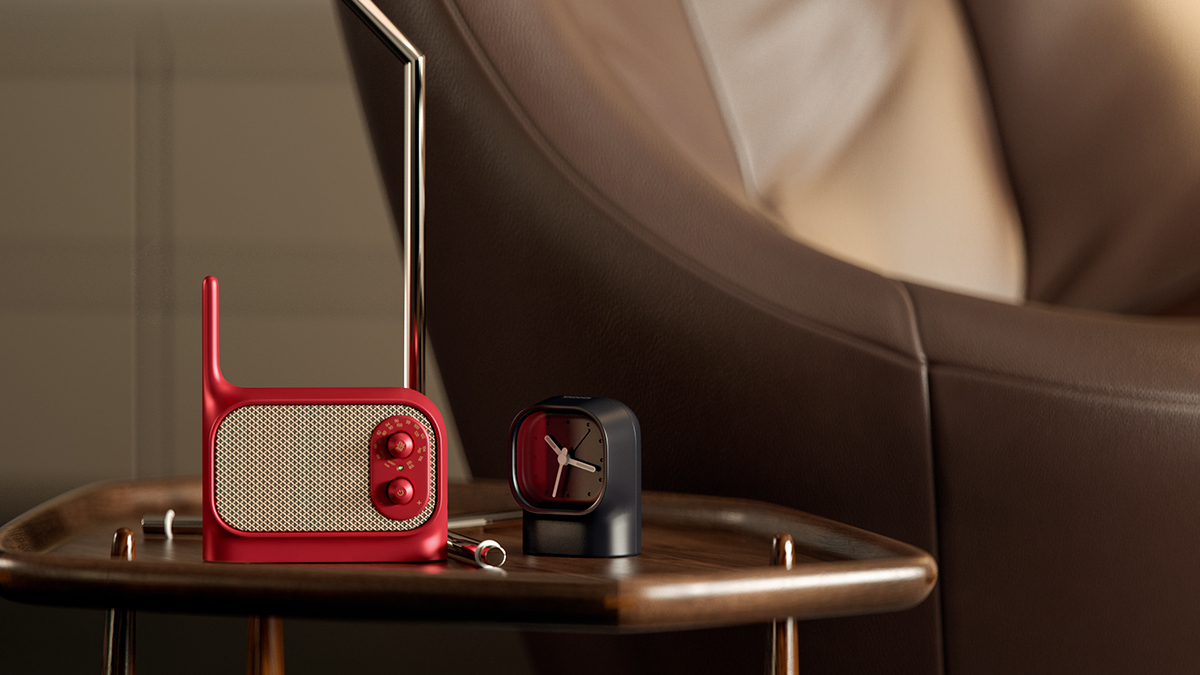 radio，Clock，Retro，originality，