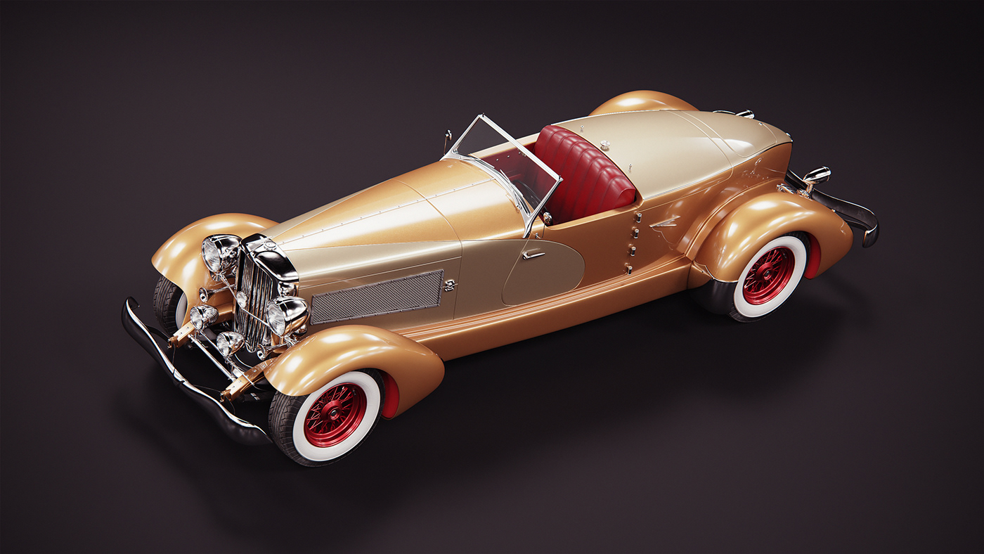 automobile，classic，cgi，3D model，