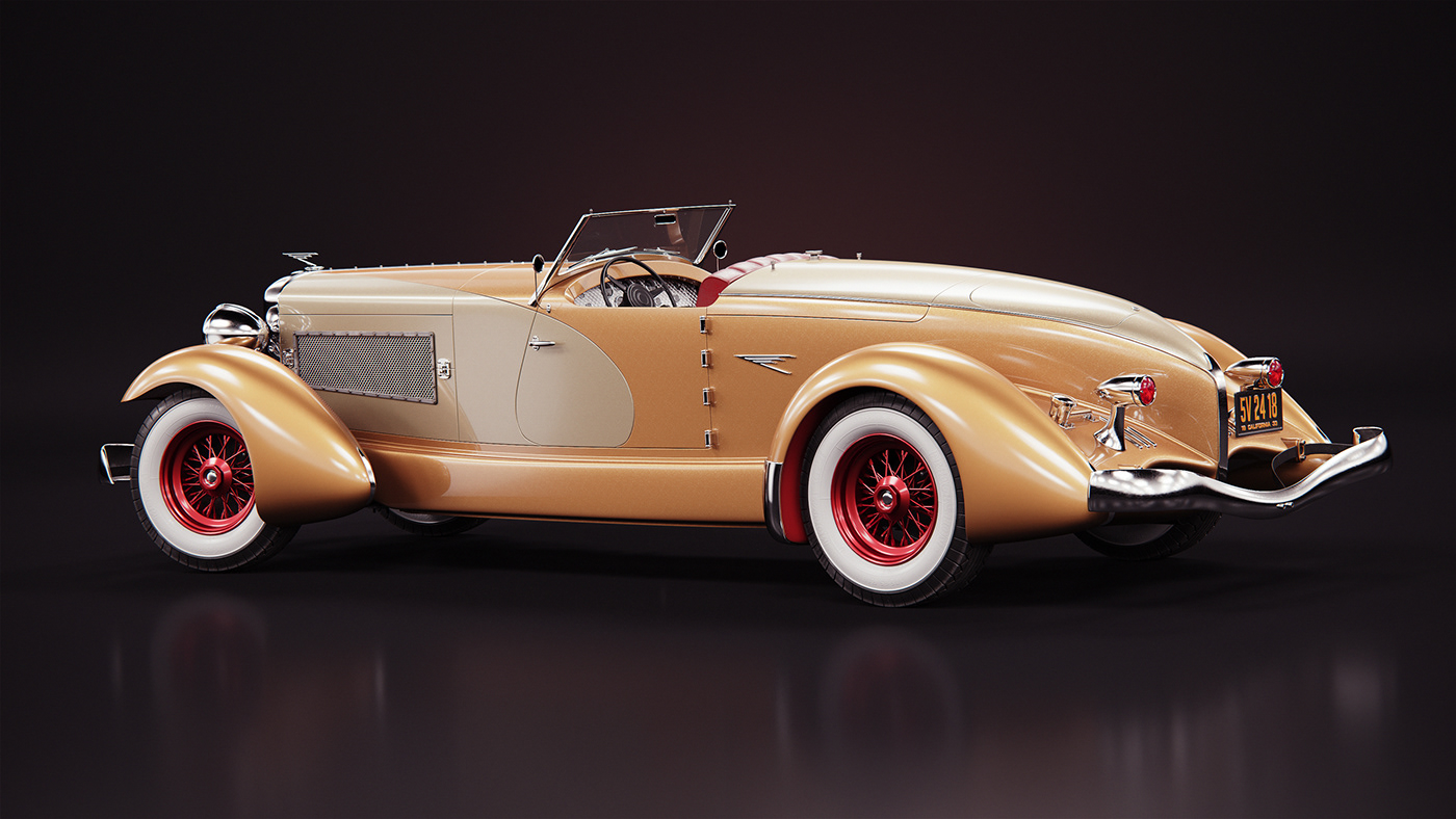 automobile，classic，cgi，3D model，