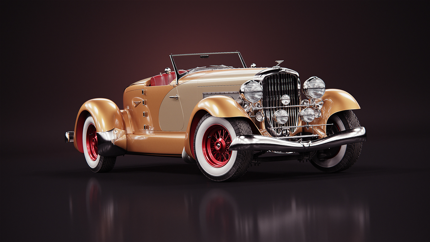 automobile，classic，cgi，3D model，