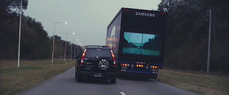 overtake，Samsung，truck，screen，security，