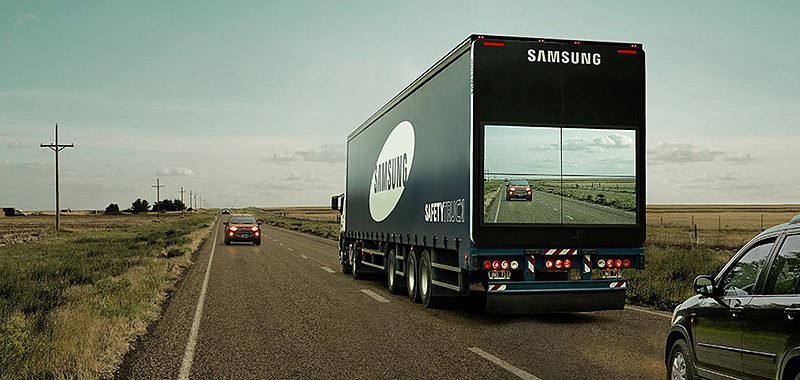 overtake，Samsung，truck，screen，security，