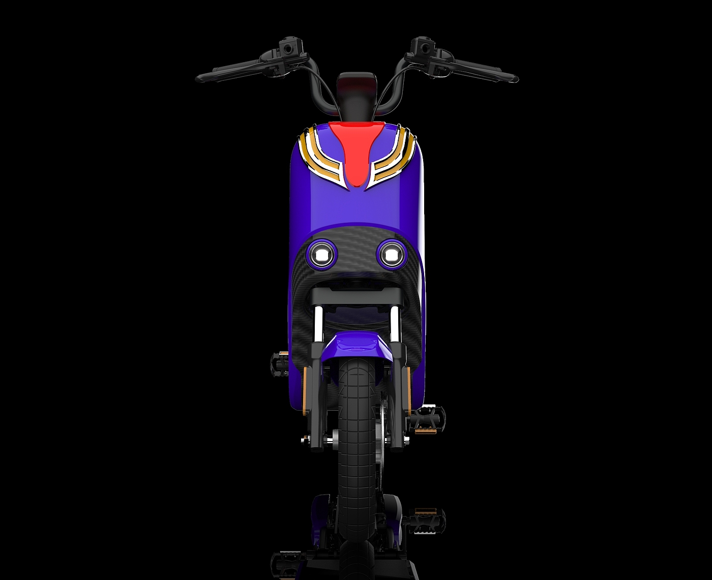 Electric two wheeled vehicle，UG modeling，Sense of science and technology，Keyshot rendering，