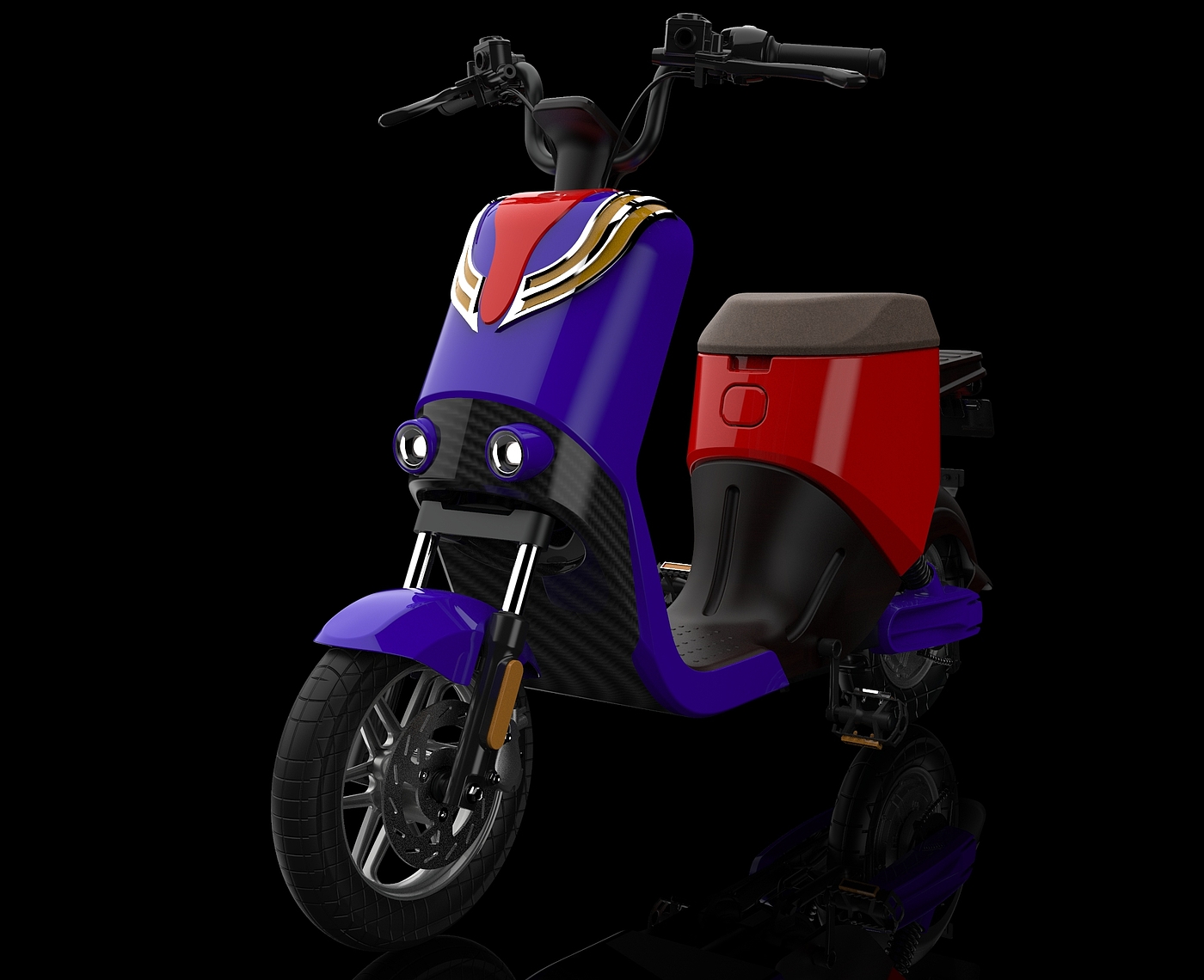 Electric two wheeled vehicle，UG modeling，Sense of science and technology，Keyshot rendering，