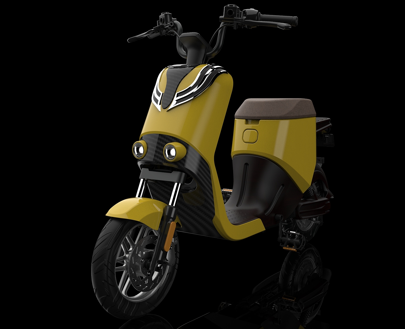 Electric two wheeled vehicle，UG modeling，Sense of science and technology，Keyshot rendering，