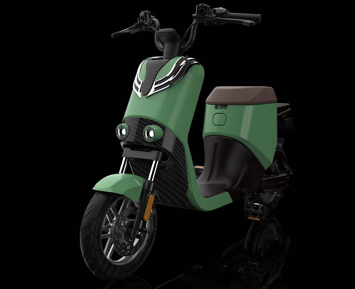 Electric two wheeled vehicle，UG modeling，Sense of science and technology，Keyshot rendering，