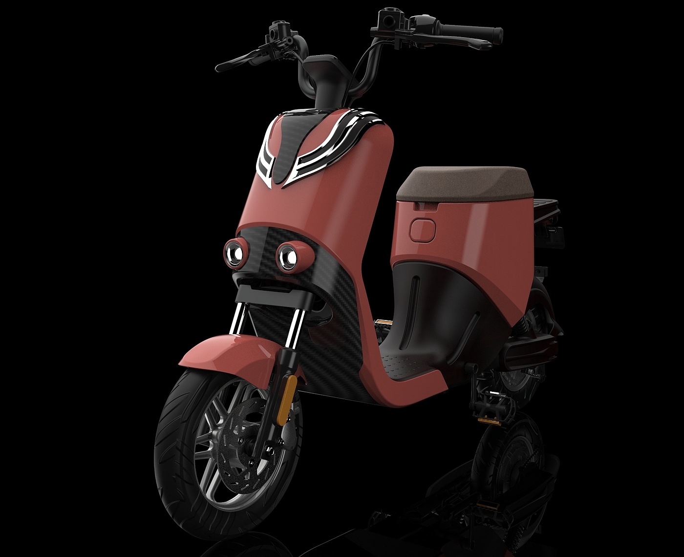 Electric two wheeled vehicle，UG modeling，Sense of science and technology，Keyshot rendering，