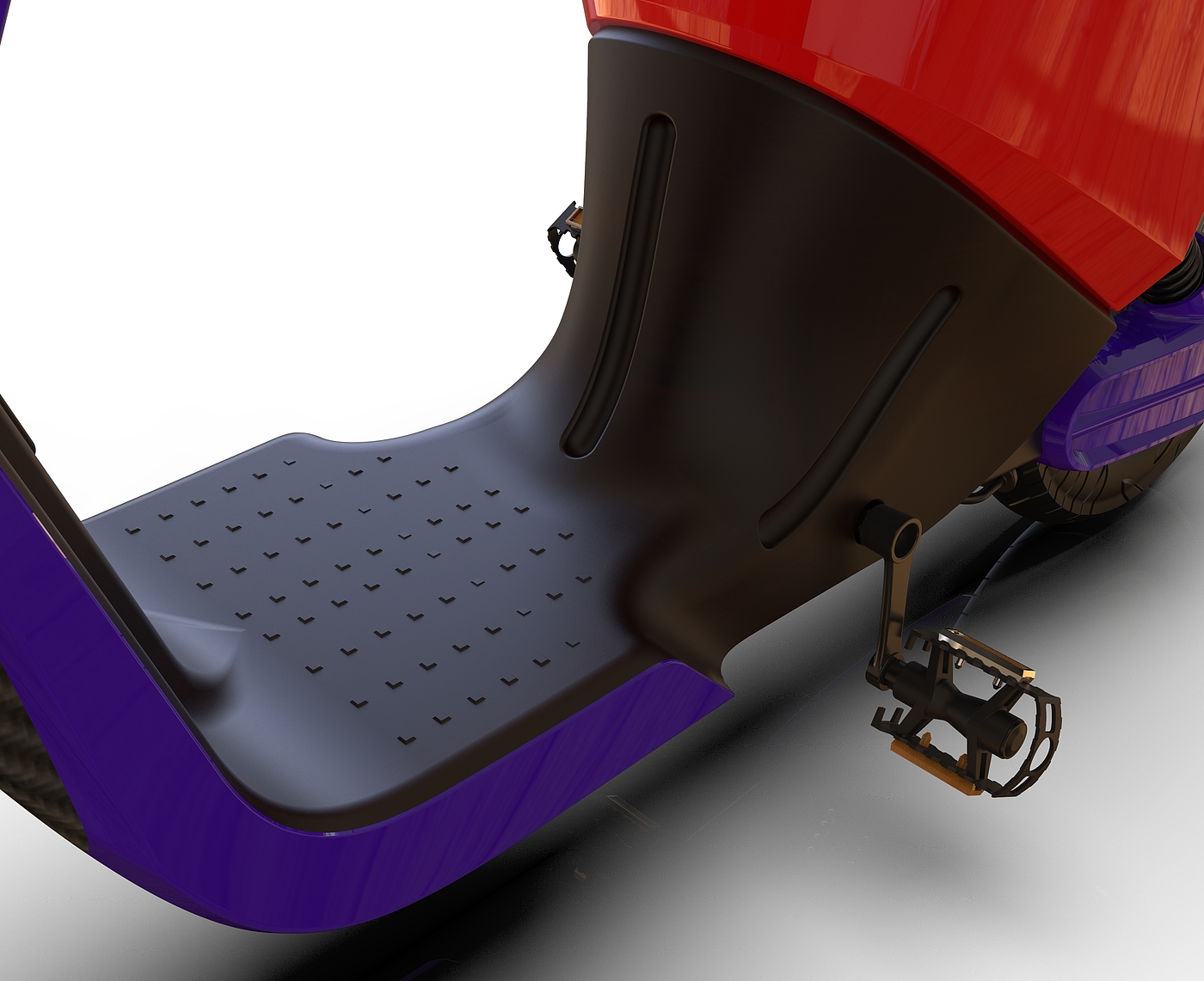 Electric two wheeled vehicle，UG modeling，Sense of science and technology，Keyshot rendering，