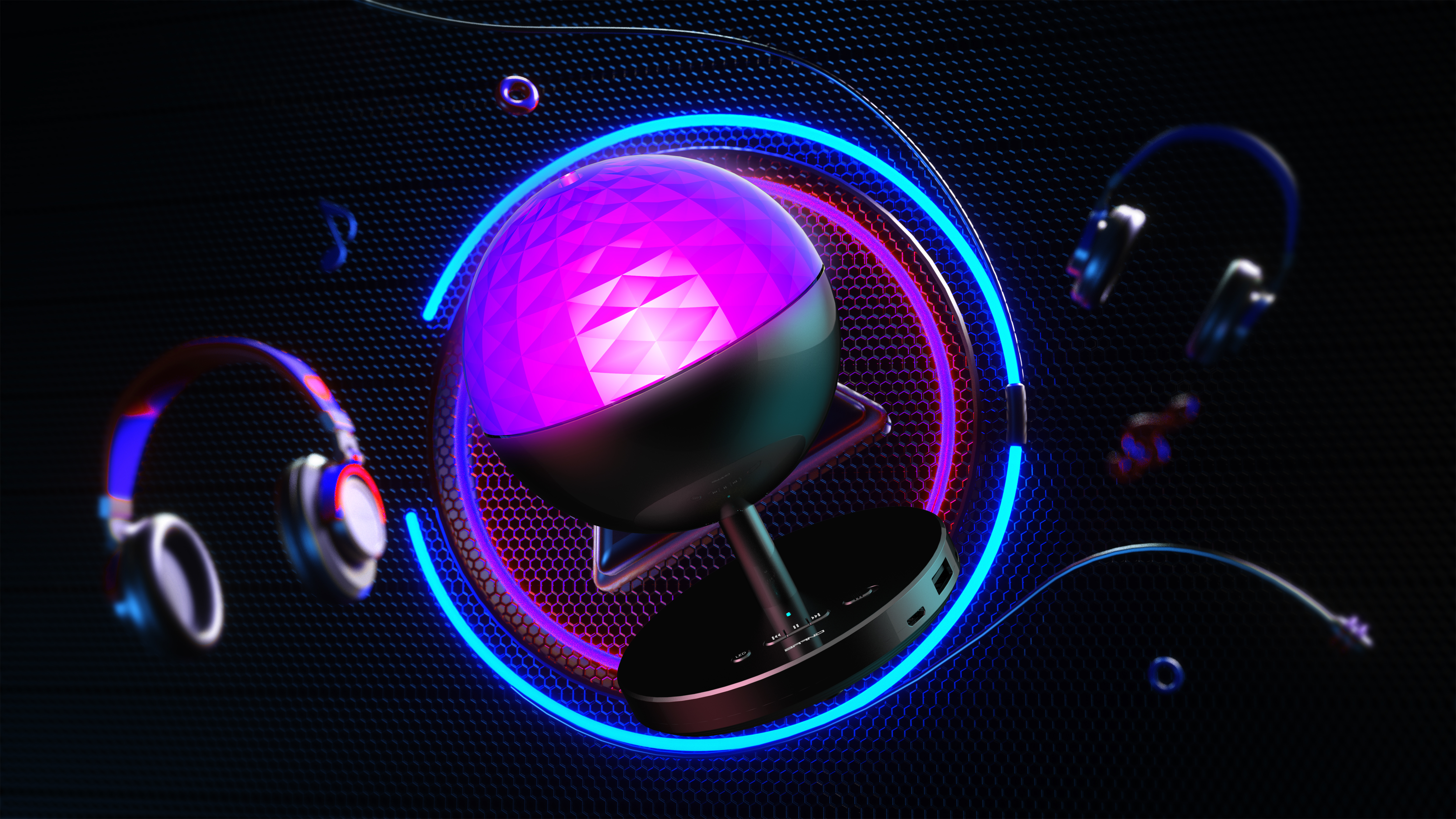 Bluetooth lantern, sense of technology, globe，