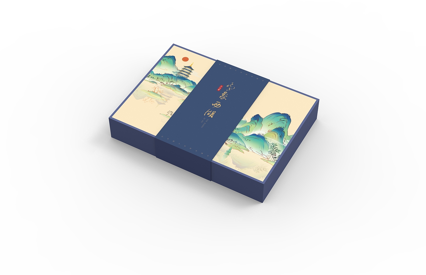 The four stationery treasures of the Chinese study，Ten scenes of West Lake，Cultural and creative products，Stationery，