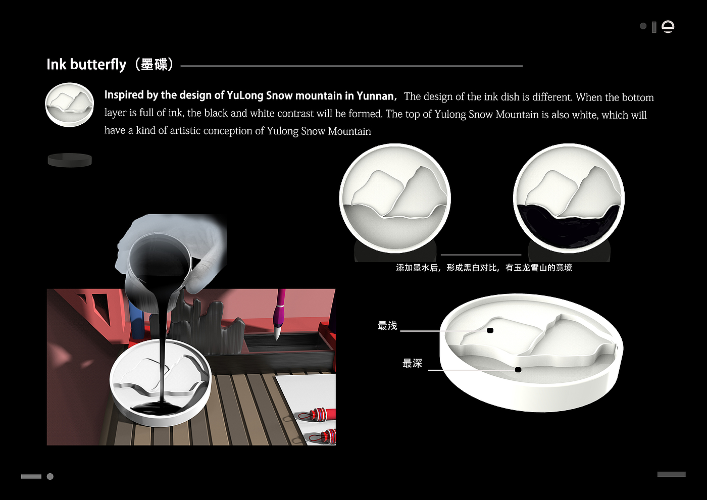 文房设计，文创，毛笔，墨碟，笔架，砚，云南，