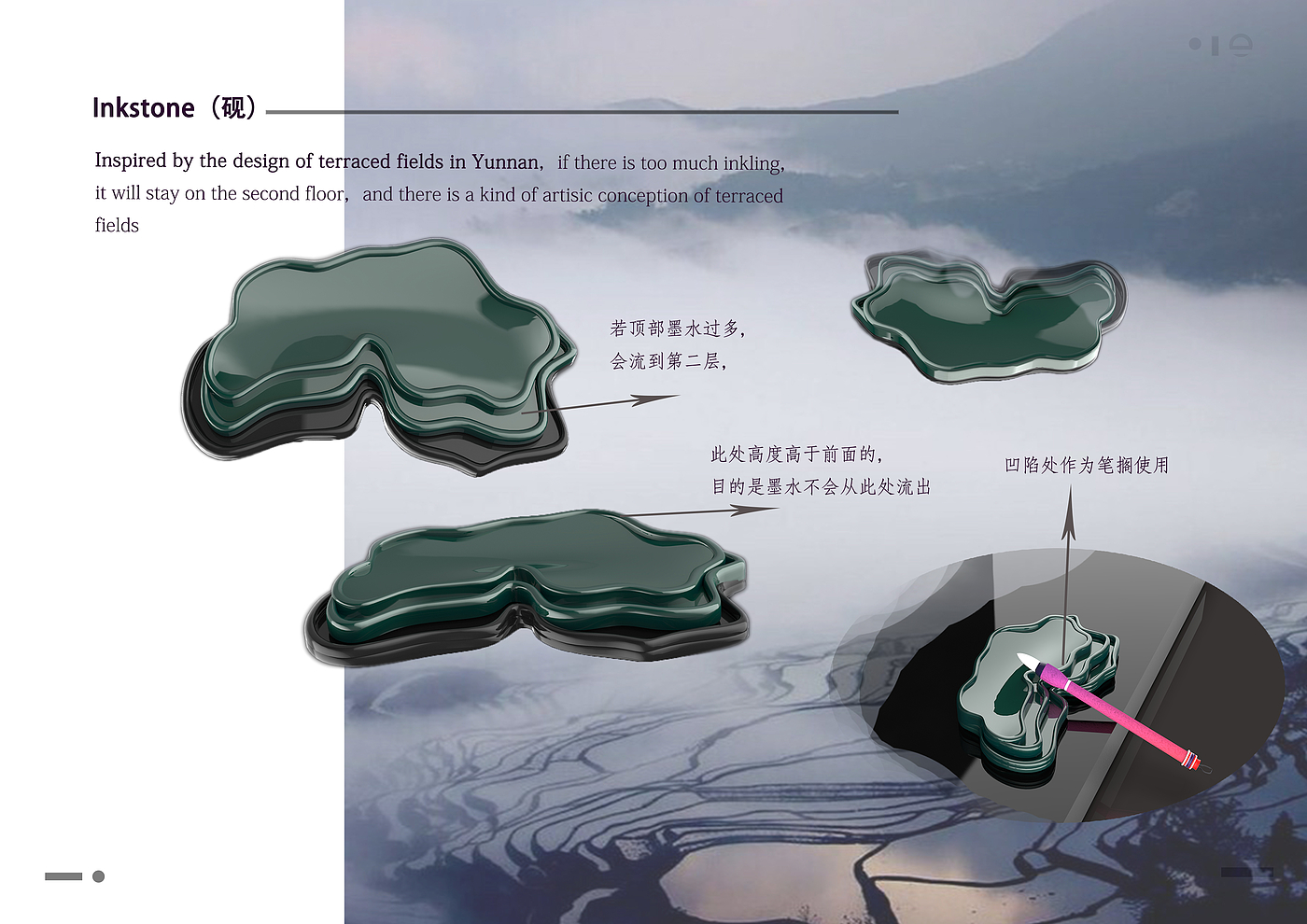 Study design，Cultural creation，writing brush，Ink disc，Penholder，Inkstone，Yunnan，