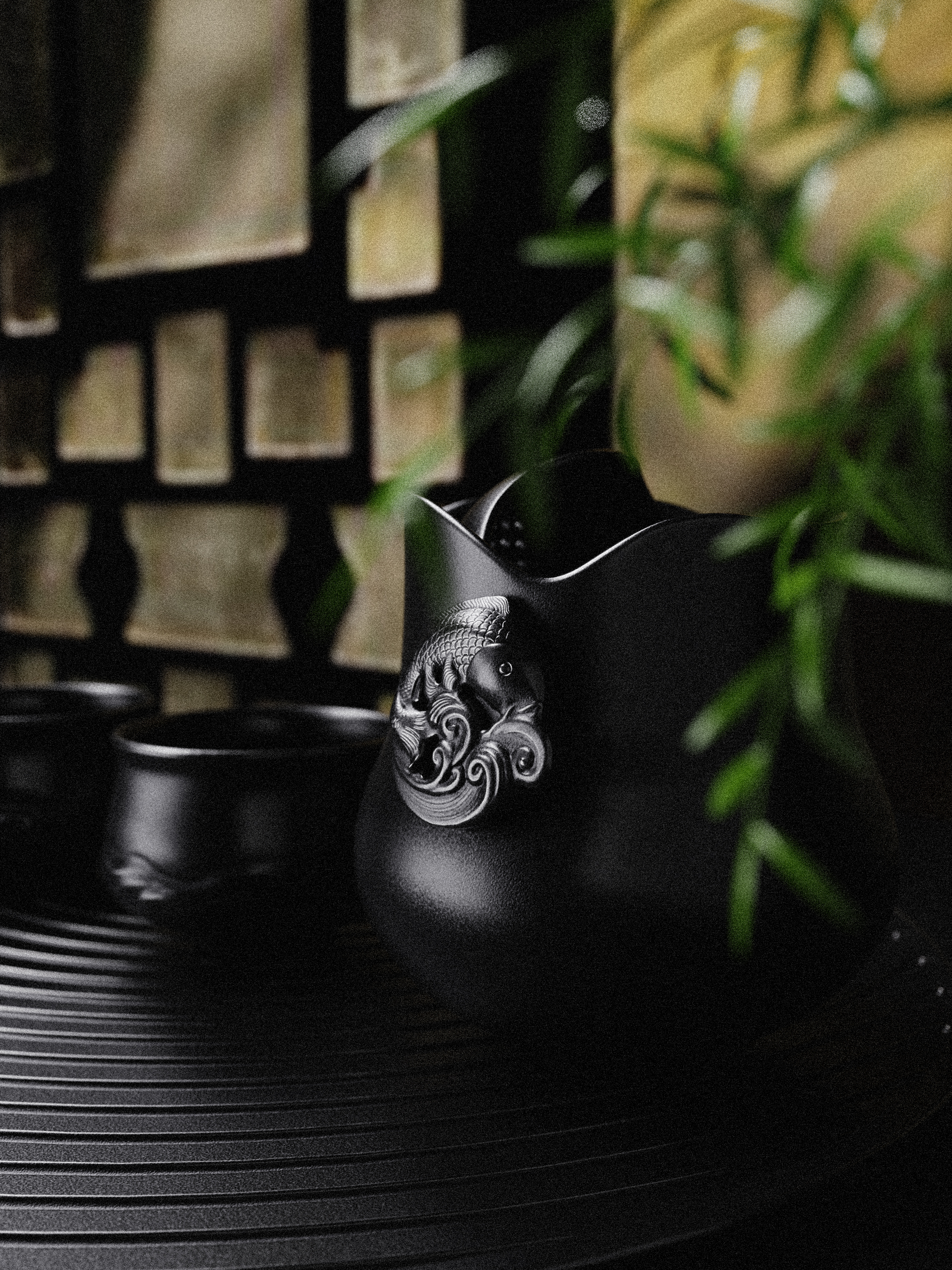 Cultural creation，tea set，Render，keyshot，