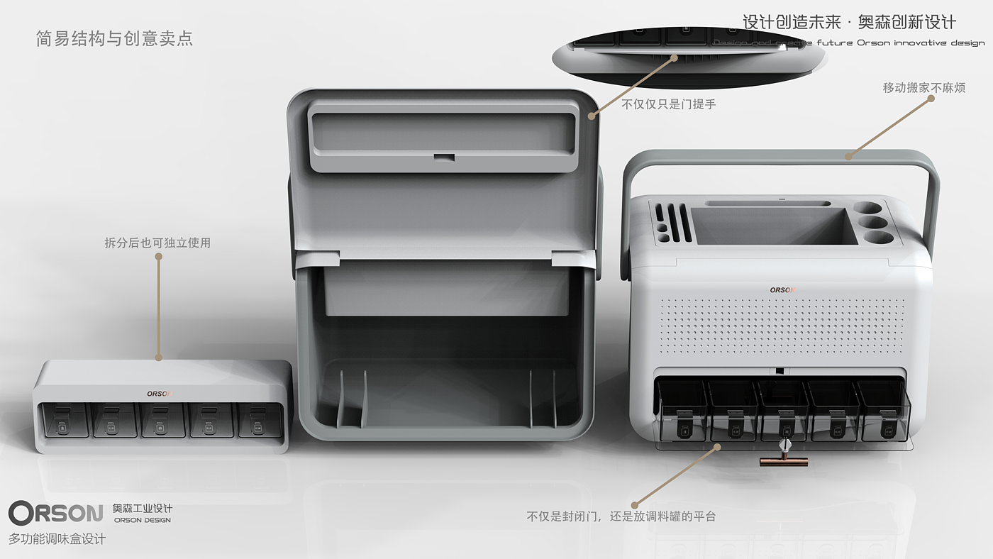 Design of multifunctional seasoning box，