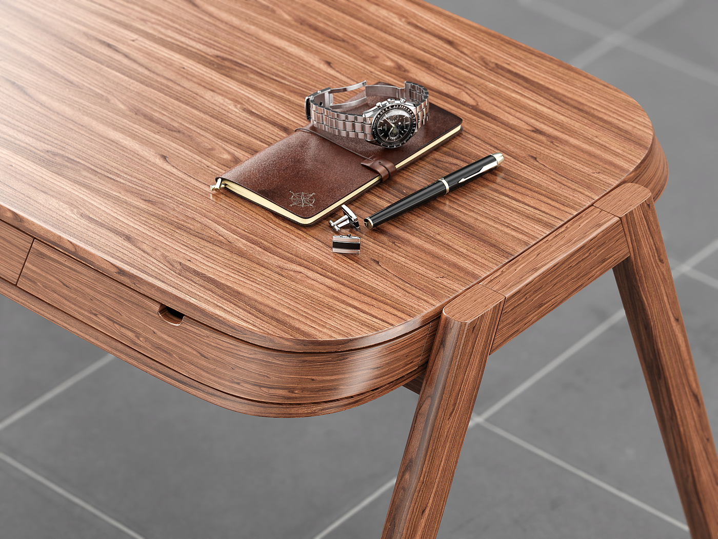 Solid wood table，