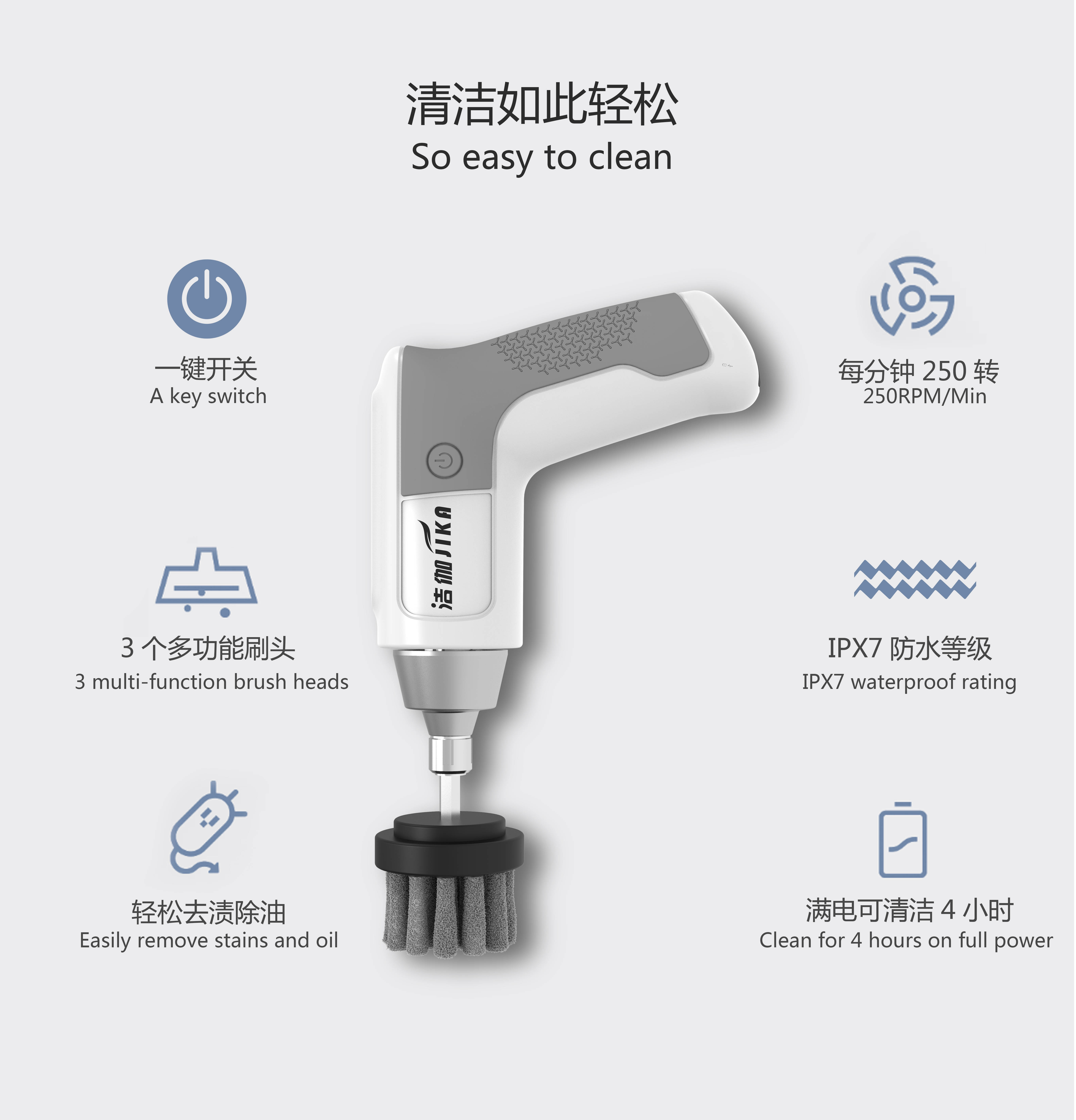 Electric power tool，Cleaning brush，