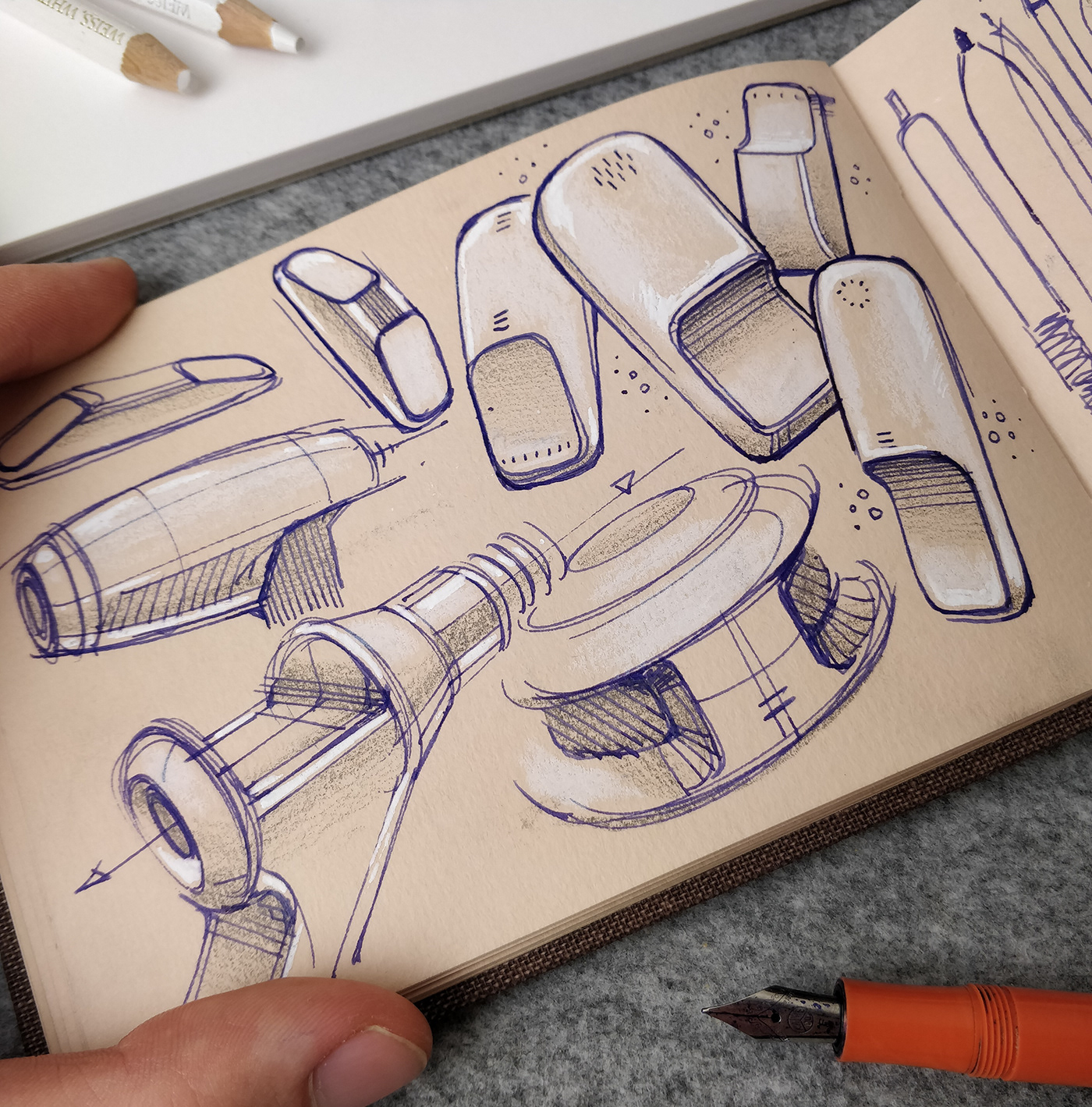 industrial design，Hand drawn，sketch，product design，