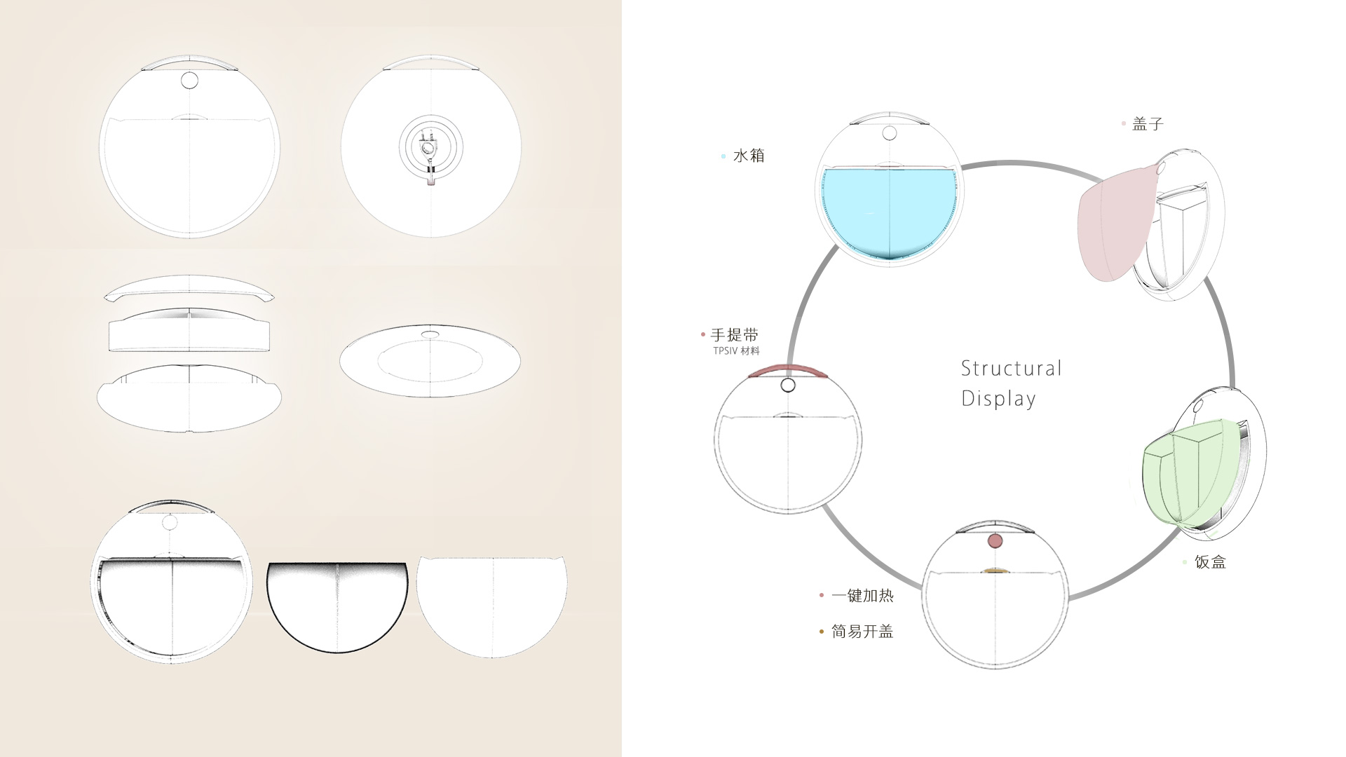 Lunch box，office worker，Self heating，