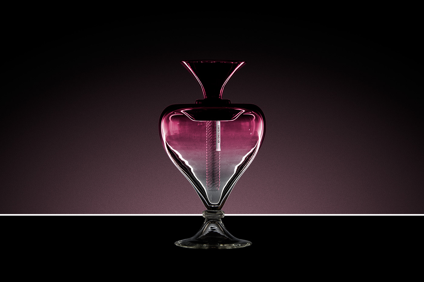 Archetic，Perfume bottle，Blackout blown glass，