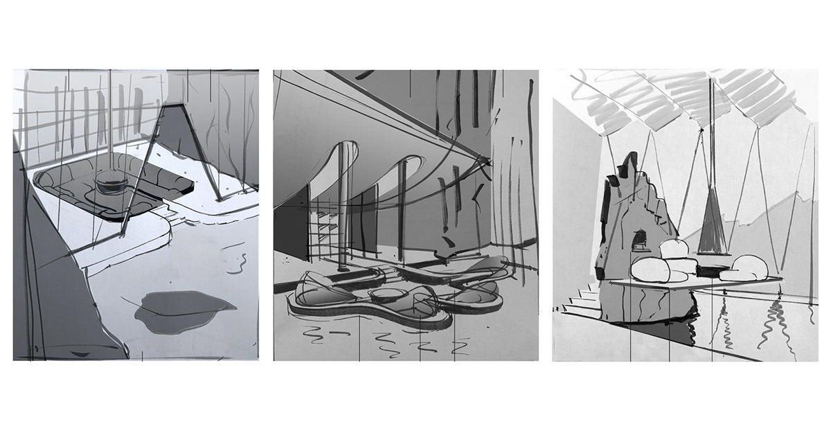 villa，past times，future，abstract，