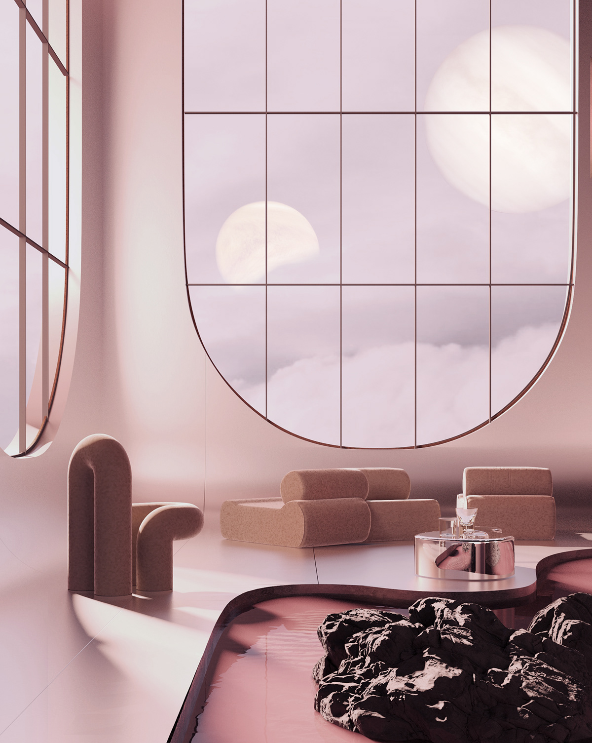 villa，past times，future，abstract，