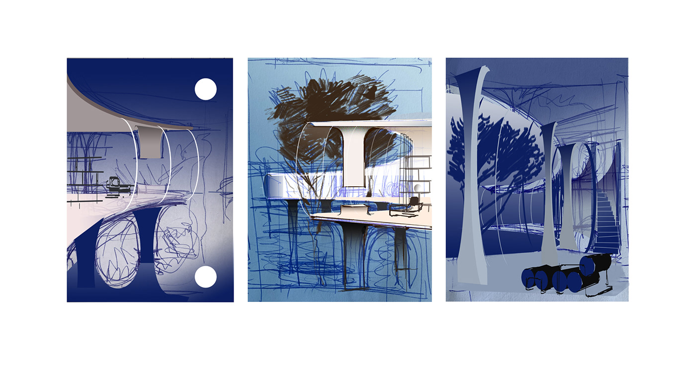 villa，past times，future，abstract，