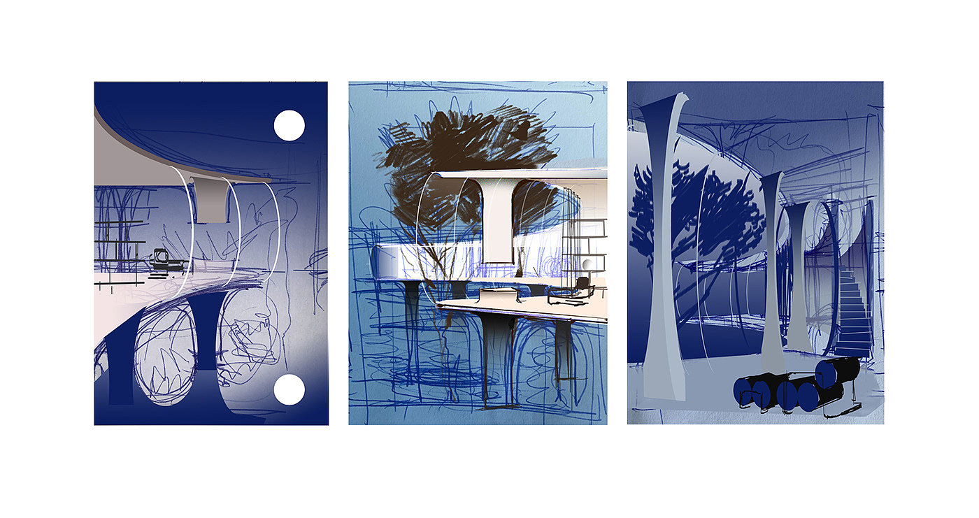 villa，past times，future，abstract，