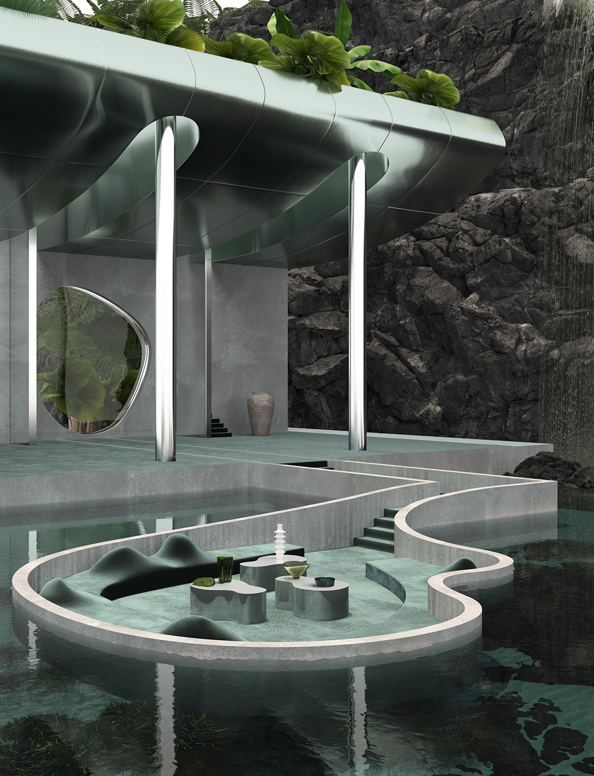 villa，past times，future，abstract，