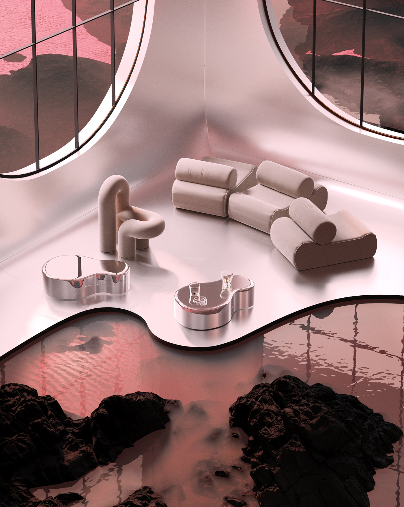 villa，past times，future，abstract，