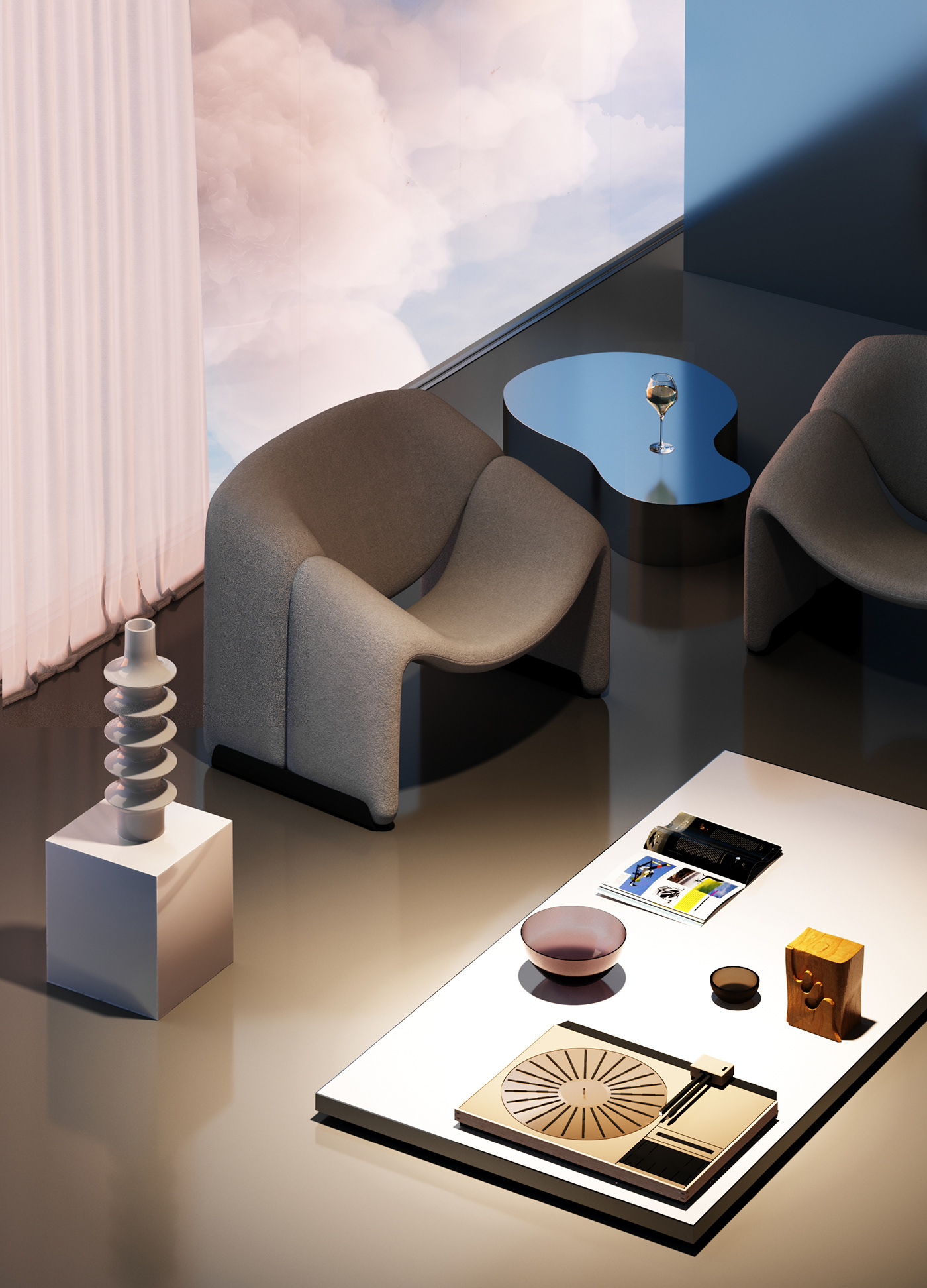 villa，past times，future，abstract，