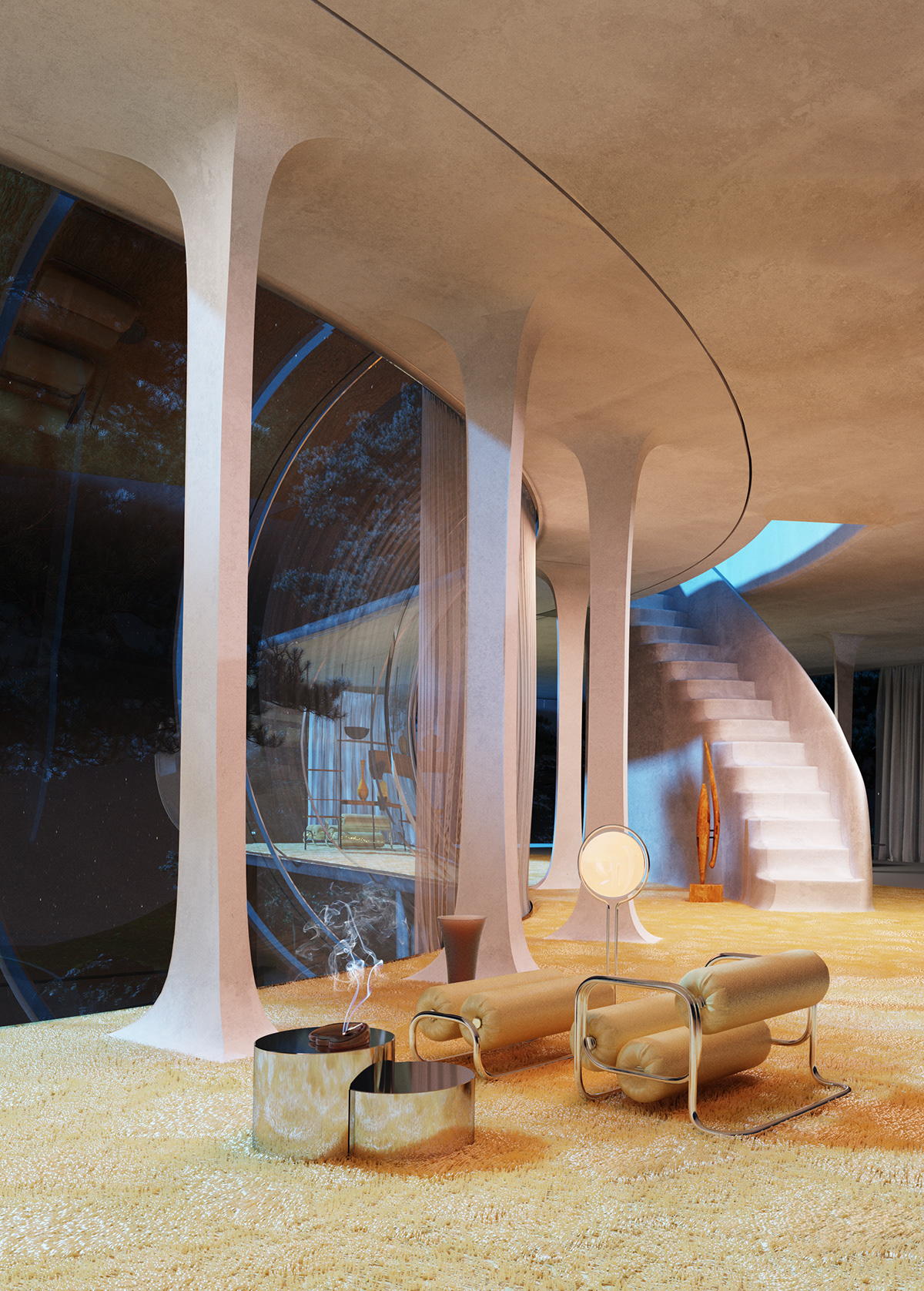 villa，past times，future，abstract，