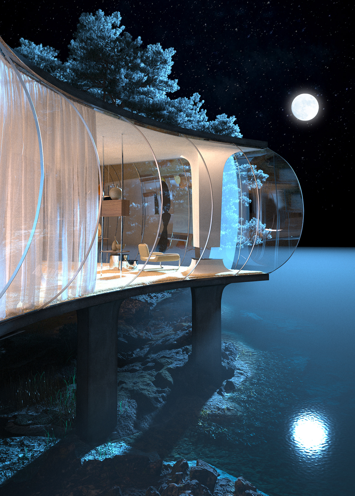 villa，past times，future，abstract，