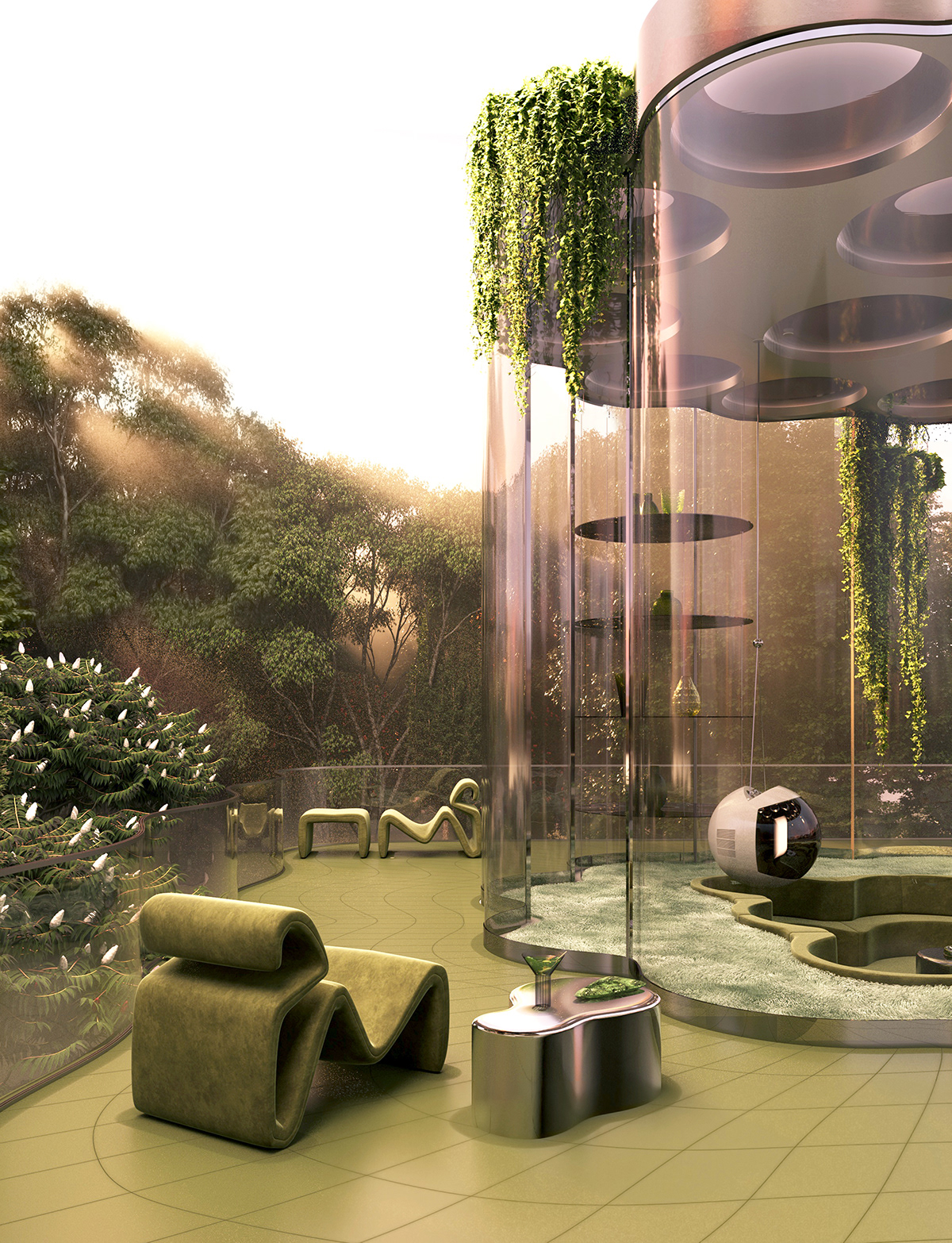 villa，past times，future，abstract，