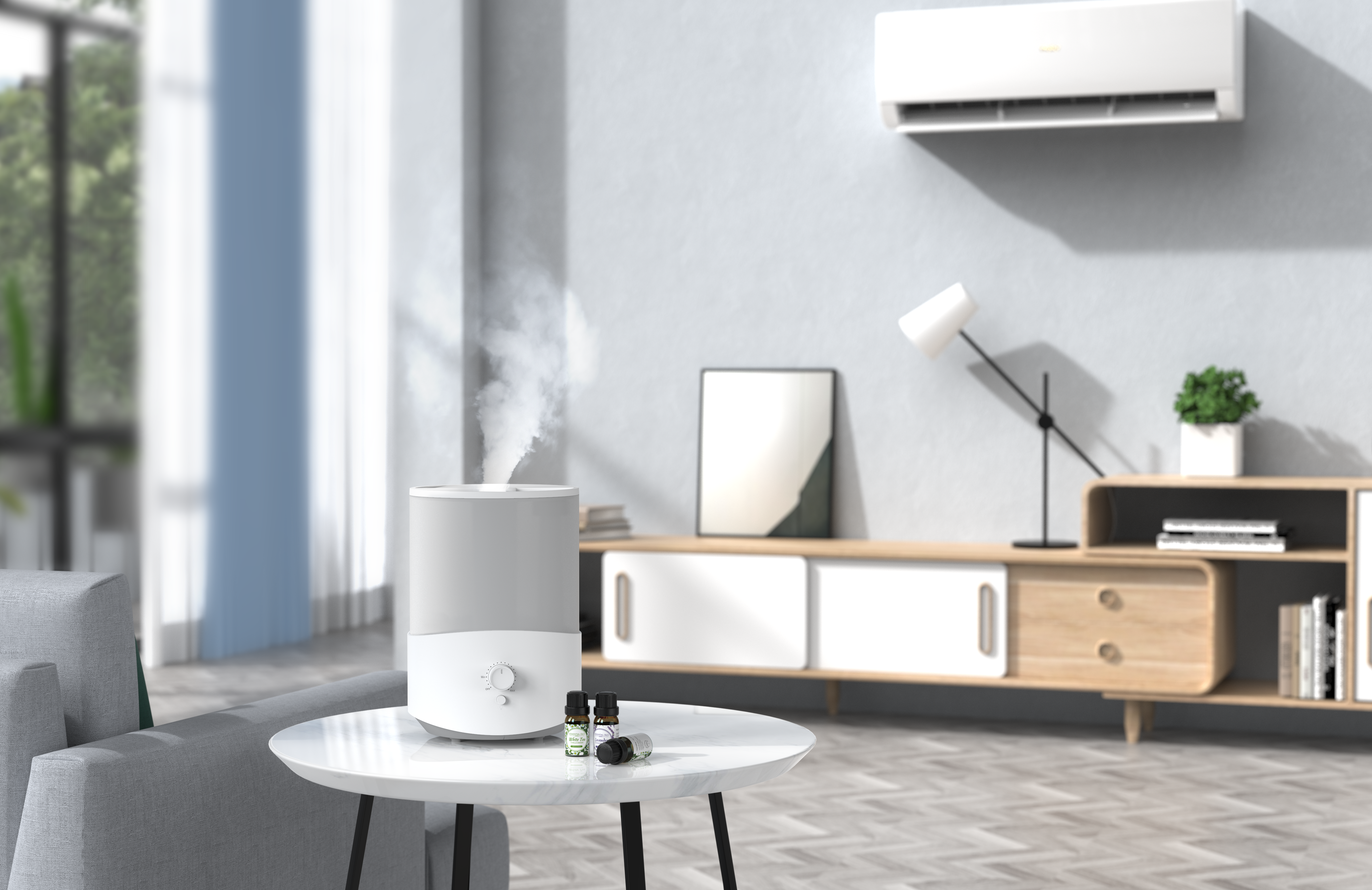 Product rendering，headset，Humidifier，