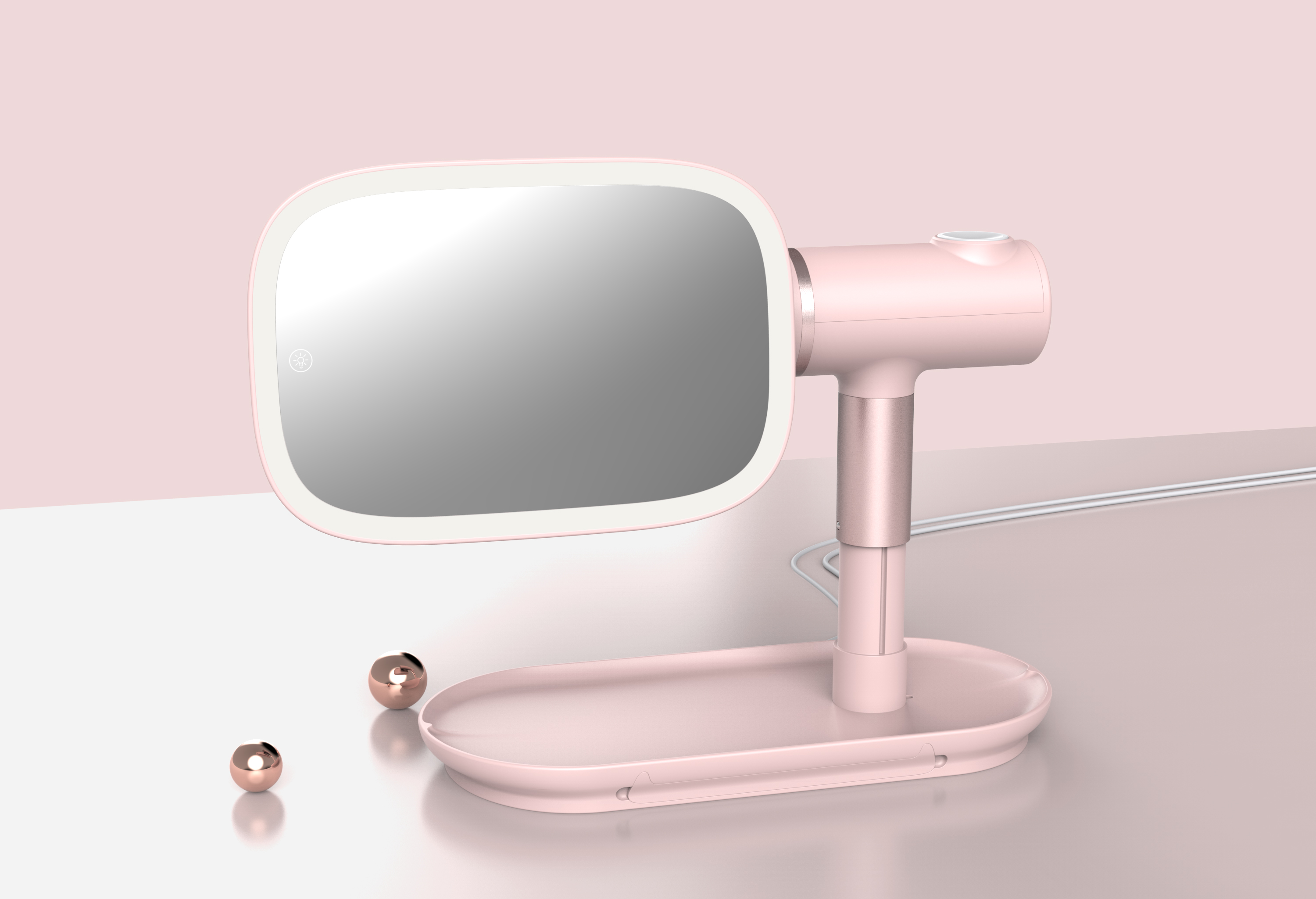 Mobile phone bracket，Storage tray，Make up，Night light，Simplicity，