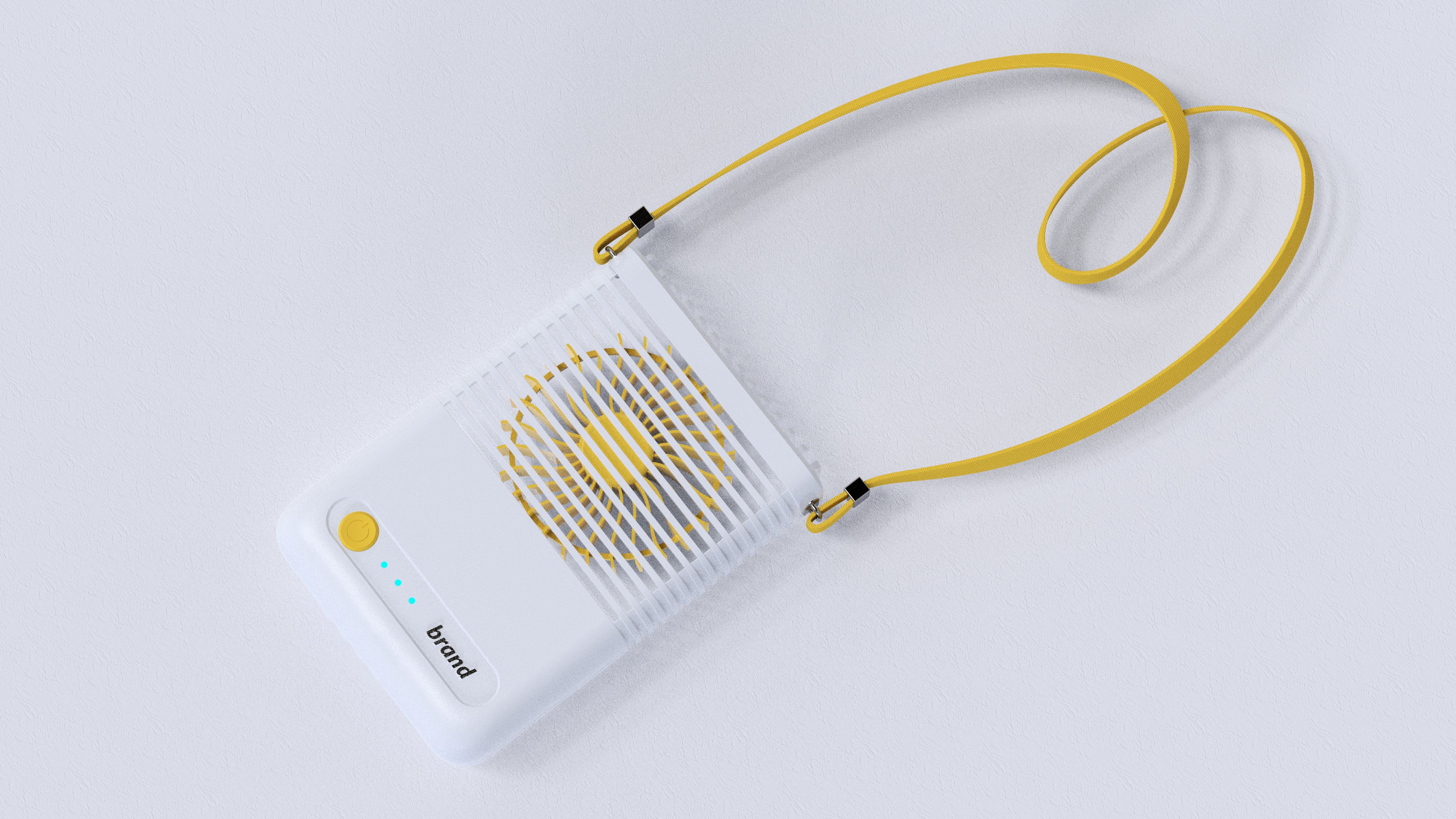 Turbine hanging neck fan, desktop hanging neck can be switched at will，