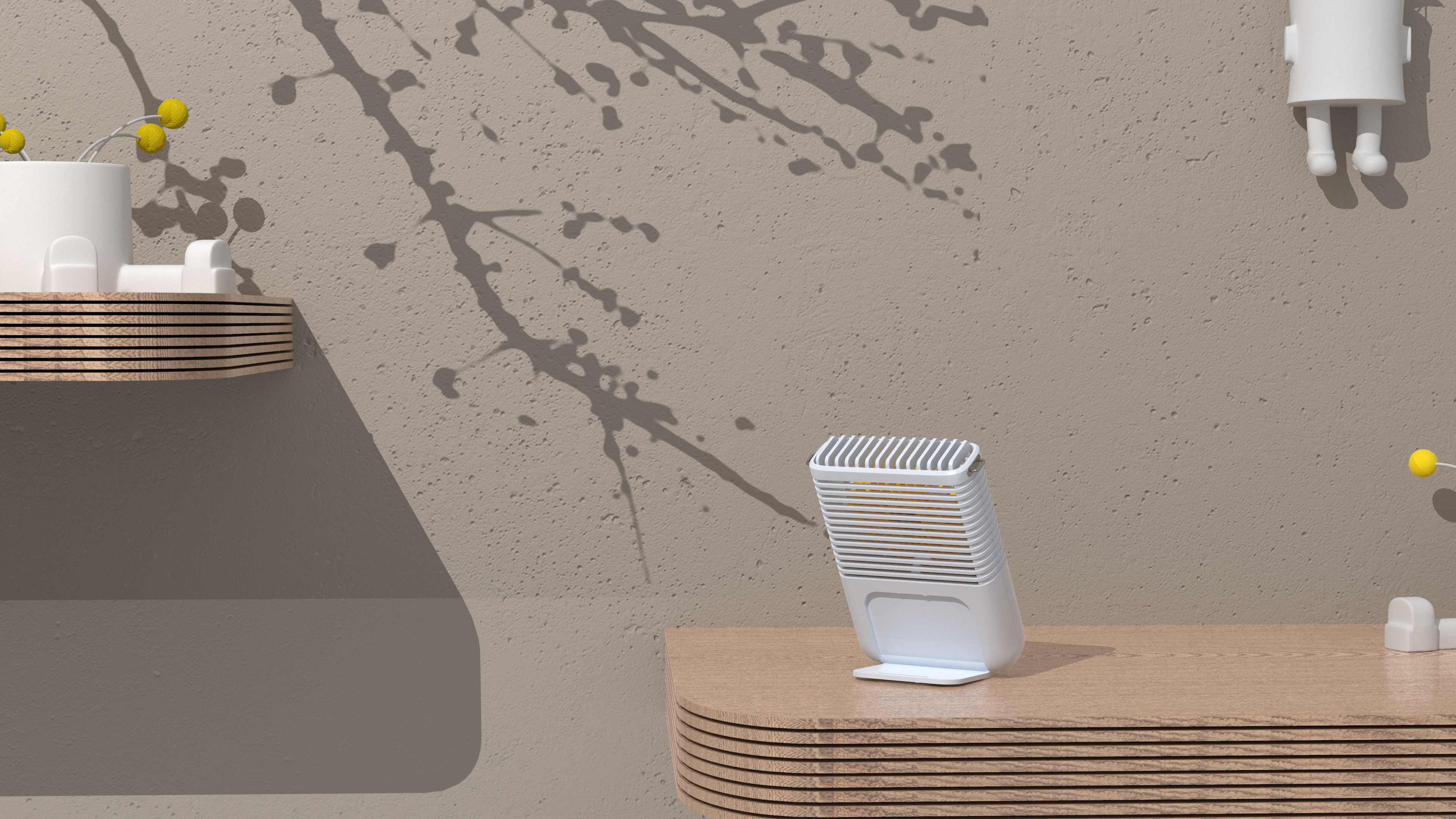 Turbine hanging neck fan, desktop hanging neck can be switched at will，