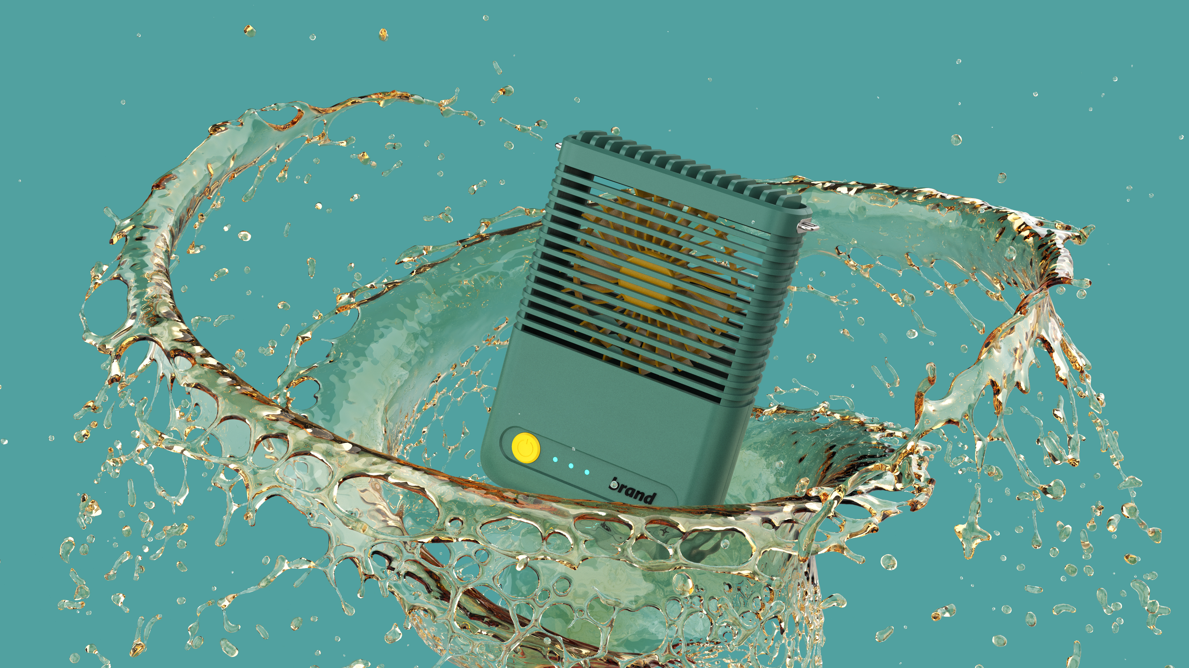 Turbine hanging neck fan, desktop hanging neck can be switched at will，