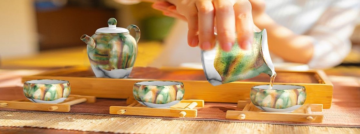 茶具设计-唐三彩元素，