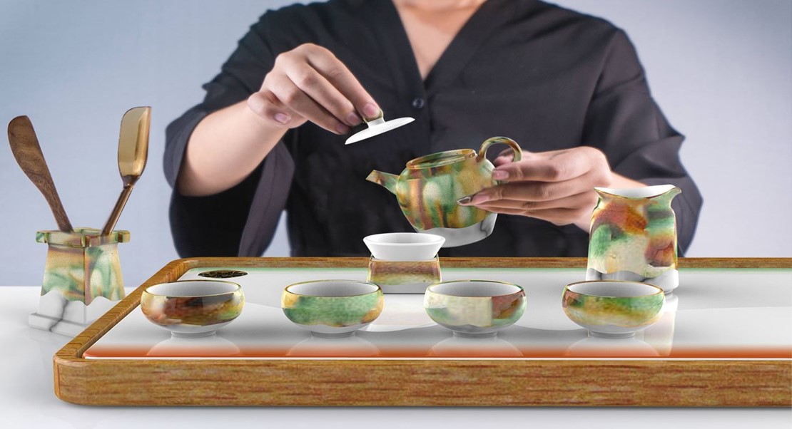 Tea set design - Tang Tri Color Elements，