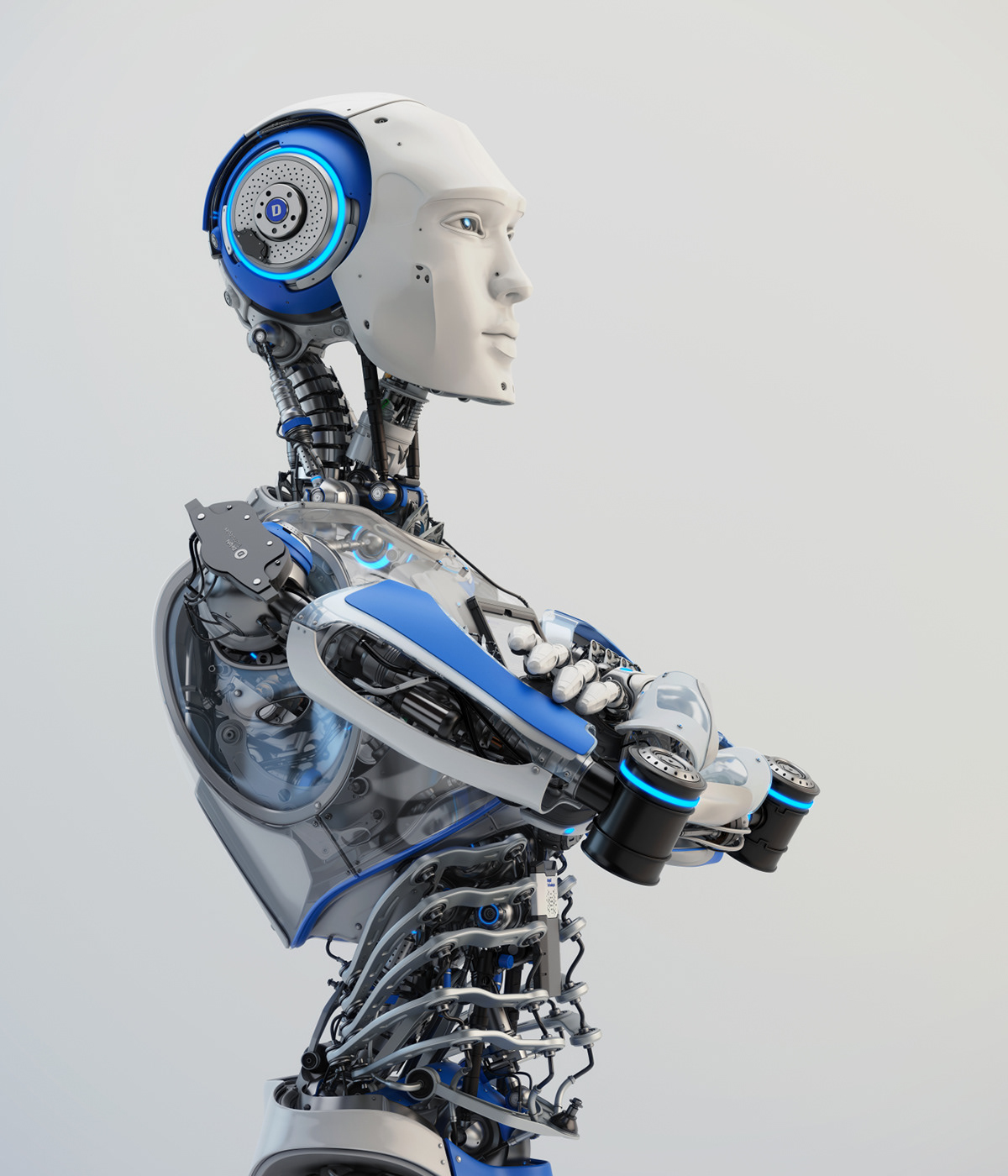 拟人化的外表和强大的功能delphi智能机器人