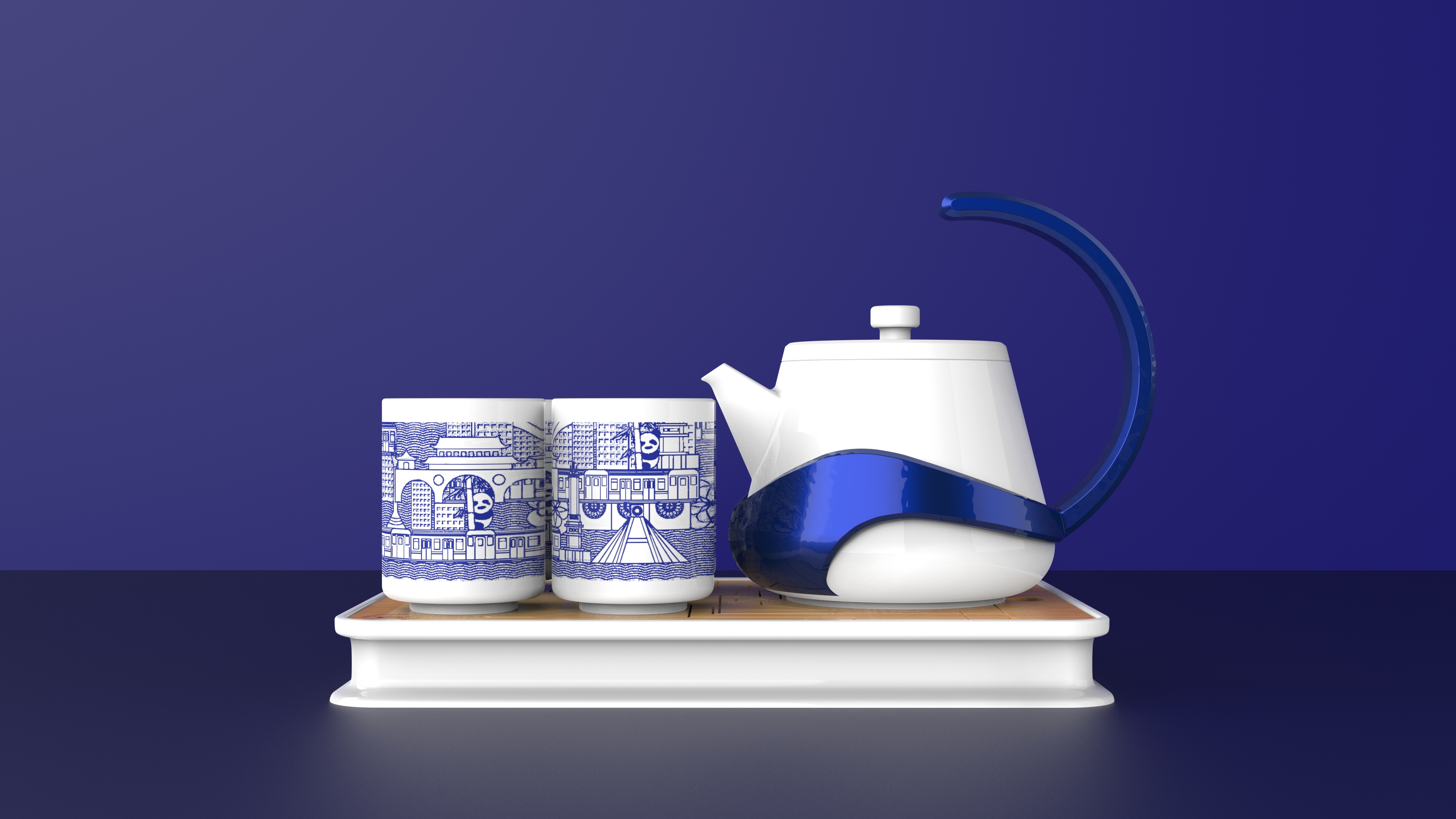 Cultural creation，tea set，Gift box，Chengdu，