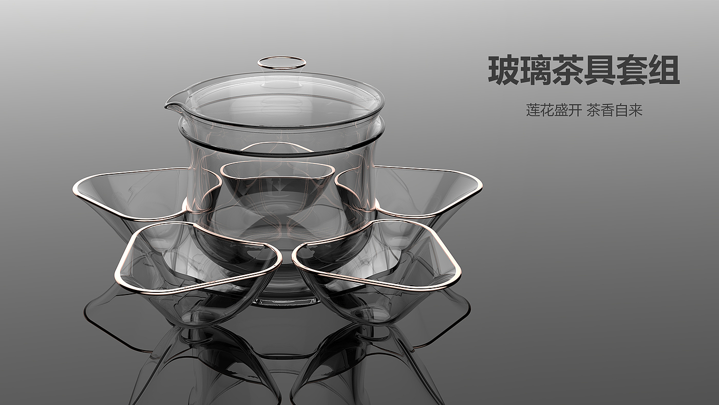 tea set，Glass，Lasting appeal，Lotus，