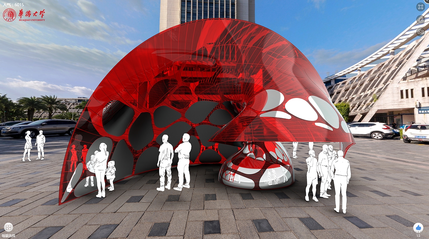 Interaction module，Installation art，interactive，Parametric design，rhinoceros，School day，