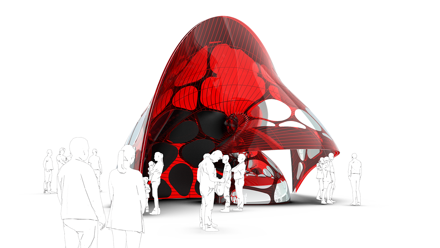 Interaction module，Installation art，interactive，Parametric design，rhinoceros，School day，