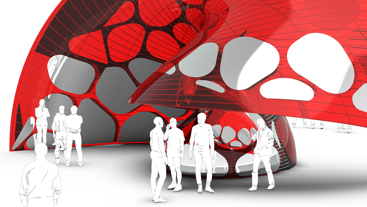 Interaction module，Installation art，interactive，Parametric design，rhinoceros，School day，