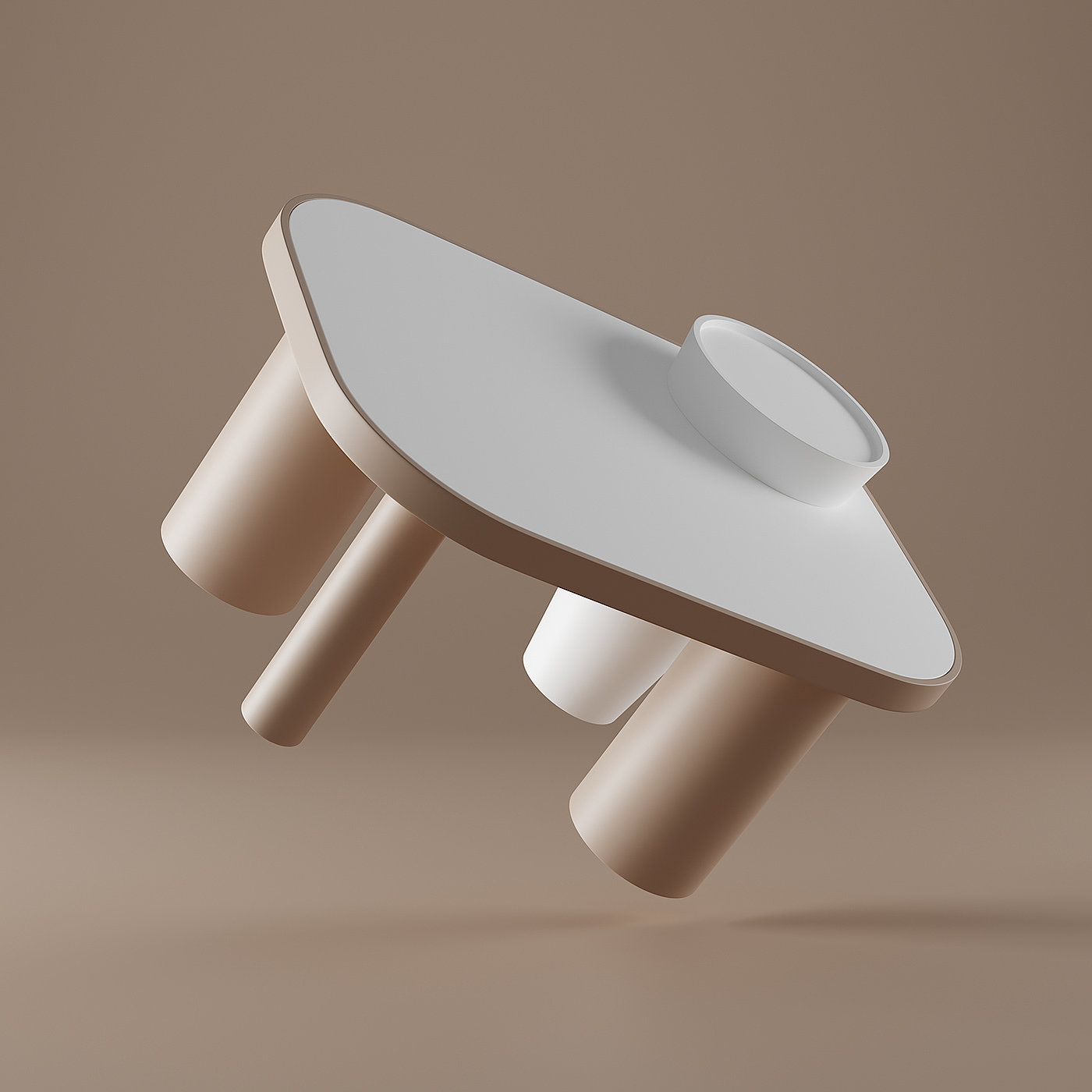 pastel TABLE，Table，3d，Coffee table，