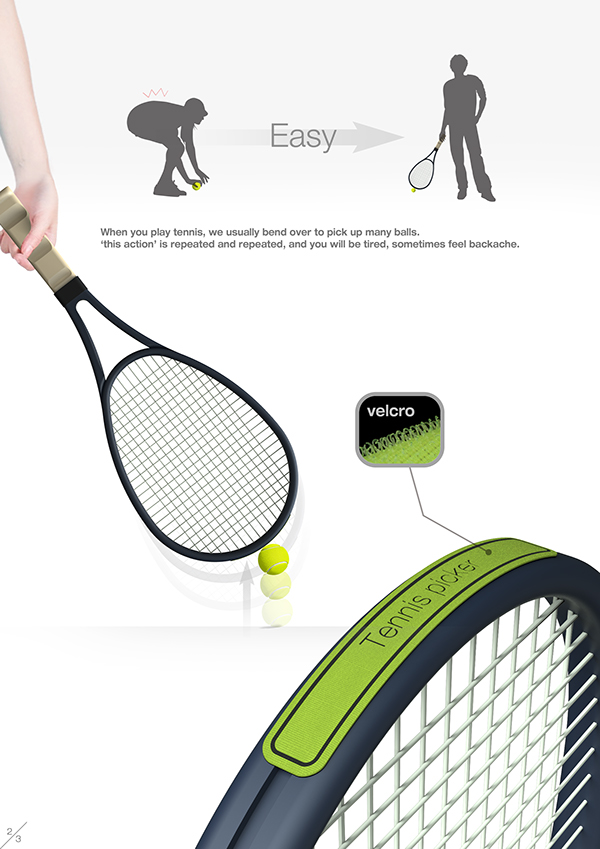 Protect the waist，Tennis ball pick-up paste，Sports tools，