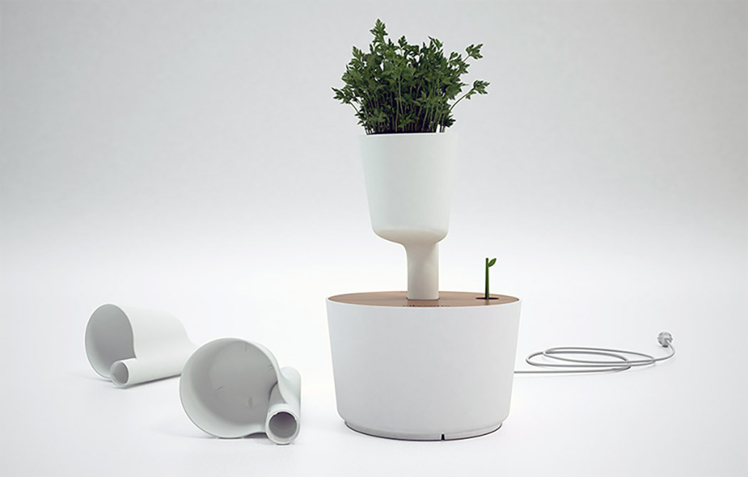 intelligence，Potted plants，Vertical design，Automatic watering，