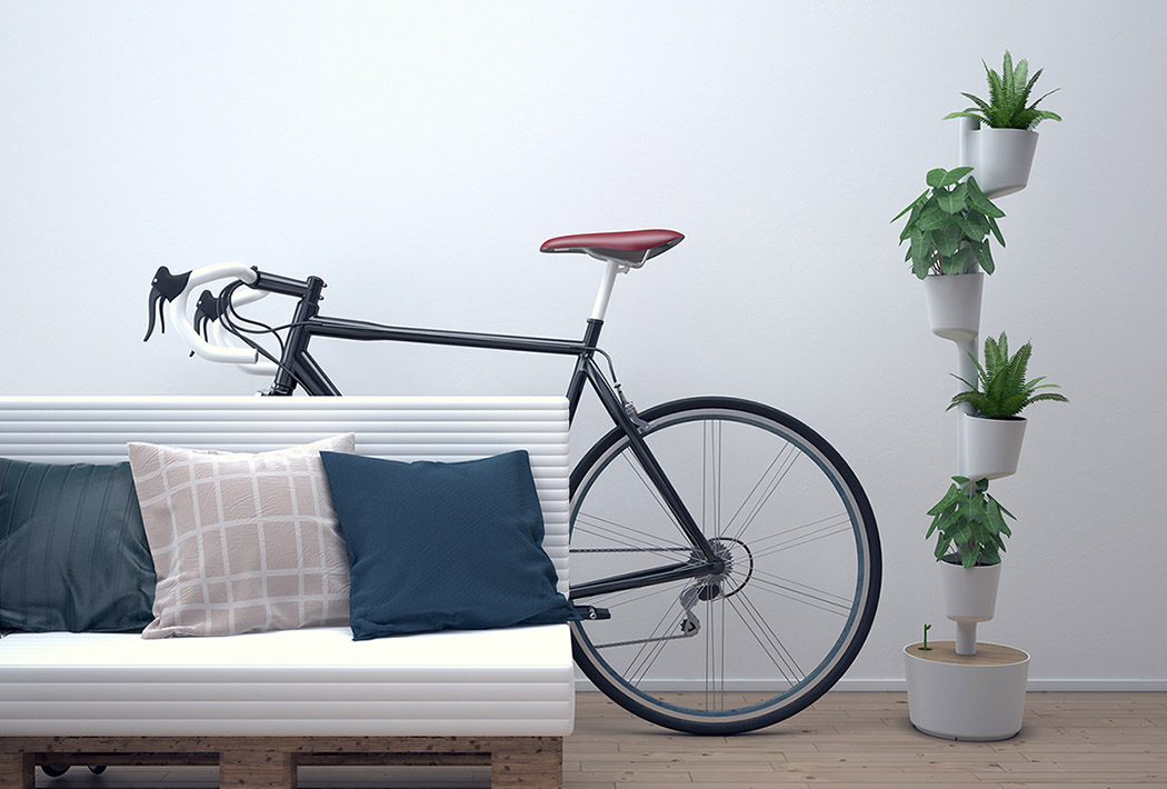 intelligence，Potted plants，Vertical design，Automatic watering，